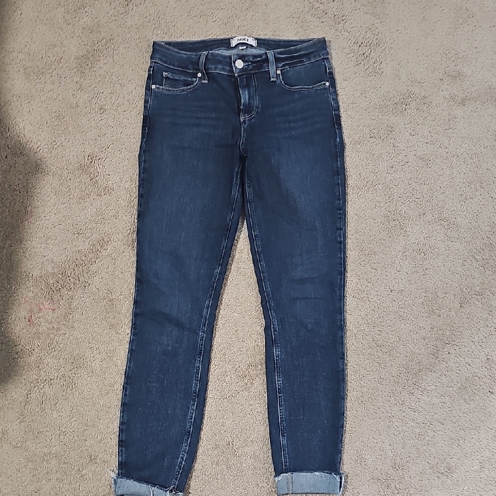 PAIGE Dark Blue Ankle Jeans Size 26
